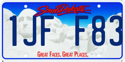 SD license plate 1JFF83