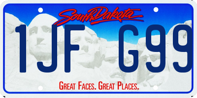SD license plate 1JFG99