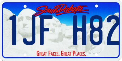 SD license plate 1JFH82