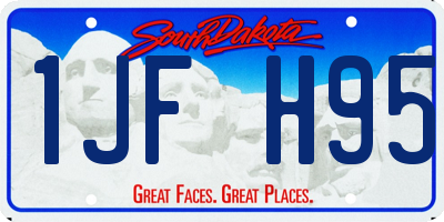 SD license plate 1JFH95