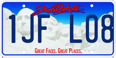 SD license plate 1JFL08