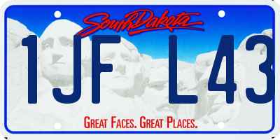 SD license plate 1JFL43
