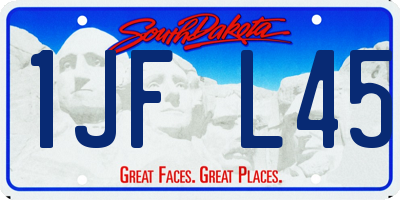 SD license plate 1JFL45