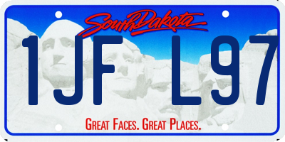 SD license plate 1JFL97