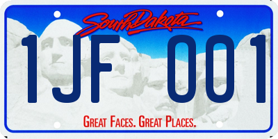 SD license plate 1JFO01