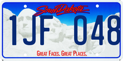 SD license plate 1JFO48
