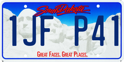 SD license plate 1JFP41