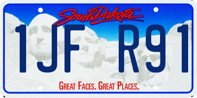 SD license plate 1JFR91