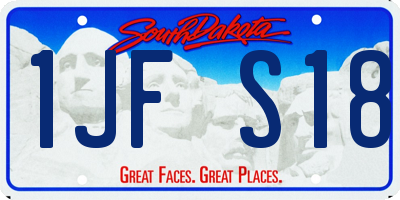 SD license plate 1JFS18