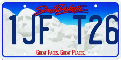 SD license plate 1JFT26