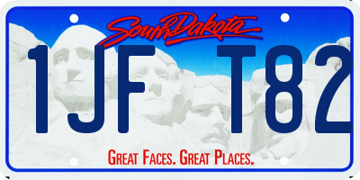 SD license plate 1JFT82