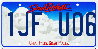 SD license plate 1JFU06