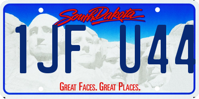 SD license plate 1JFU44