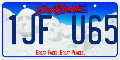 SD license plate 1JFU65