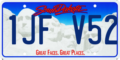 SD license plate 1JFV52