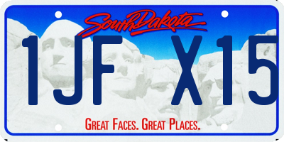 SD license plate 1JFX15