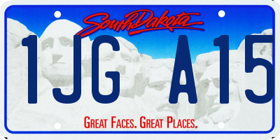SD license plate 1JGA15