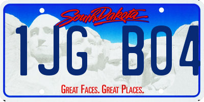 SD license plate 1JGB04