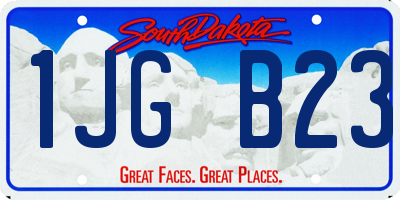 SD license plate 1JGB23