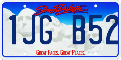 SD license plate 1JGB52