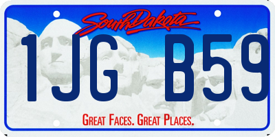 SD license plate 1JGB59