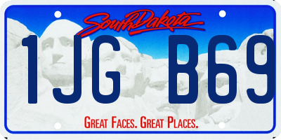 SD license plate 1JGB69