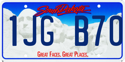 SD license plate 1JGB70