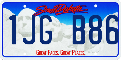 SD license plate 1JGB86