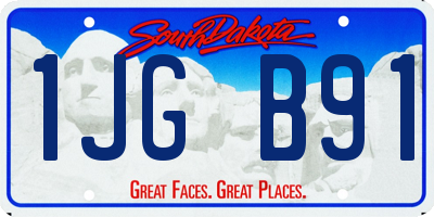 SD license plate 1JGB91
