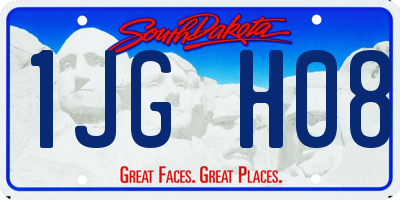 SD license plate 1JGH08