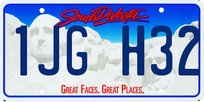 SD license plate 1JGH32
