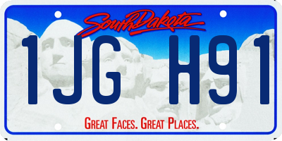 SD license plate 1JGH91