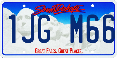 SD license plate 1JGM66