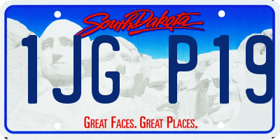 SD license plate 1JGP19