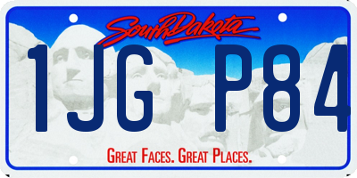 SD license plate 1JGP84