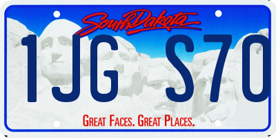 SD license plate 1JGS70