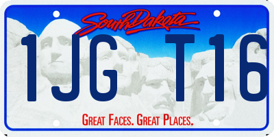 SD license plate 1JGT16