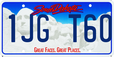 SD license plate 1JGT60