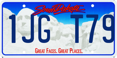 SD license plate 1JGT79