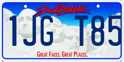 SD license plate 1JGT85