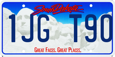 SD license plate 1JGT90