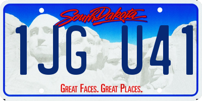 SD license plate 1JGU41