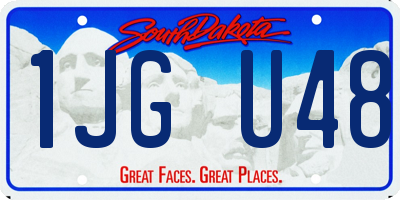 SD license plate 1JGU48