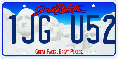 SD license plate 1JGU52
