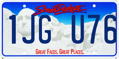 SD license plate 1JGU76