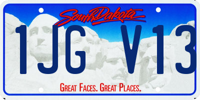 SD license plate 1JGV13