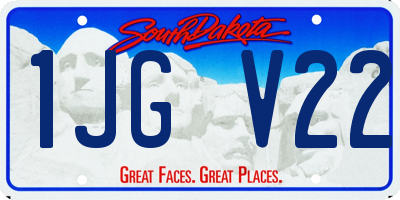 SD license plate 1JGV22