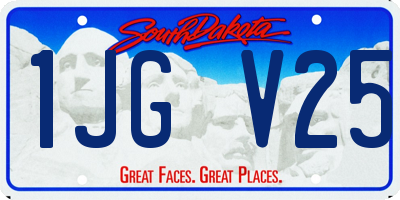 SD license plate 1JGV25