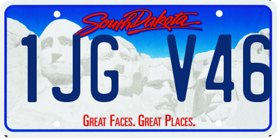SD license plate 1JGV46