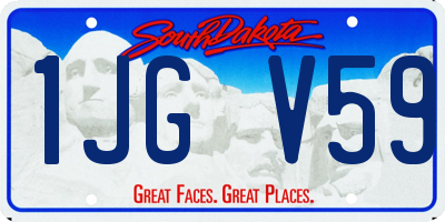 SD license plate 1JGV59